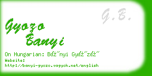 gyozo banyi business card